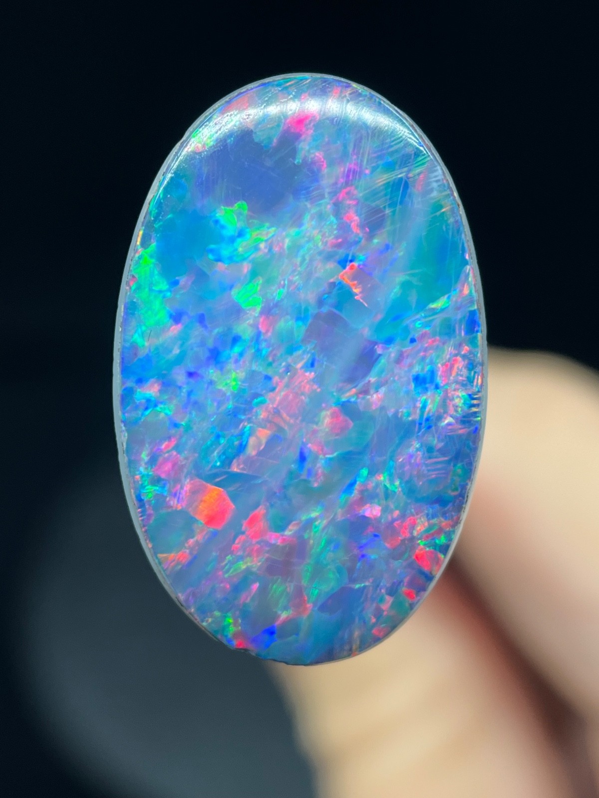 Australian Opal – Lightning Ridge – 10.26C – Natural – Doublet – #121