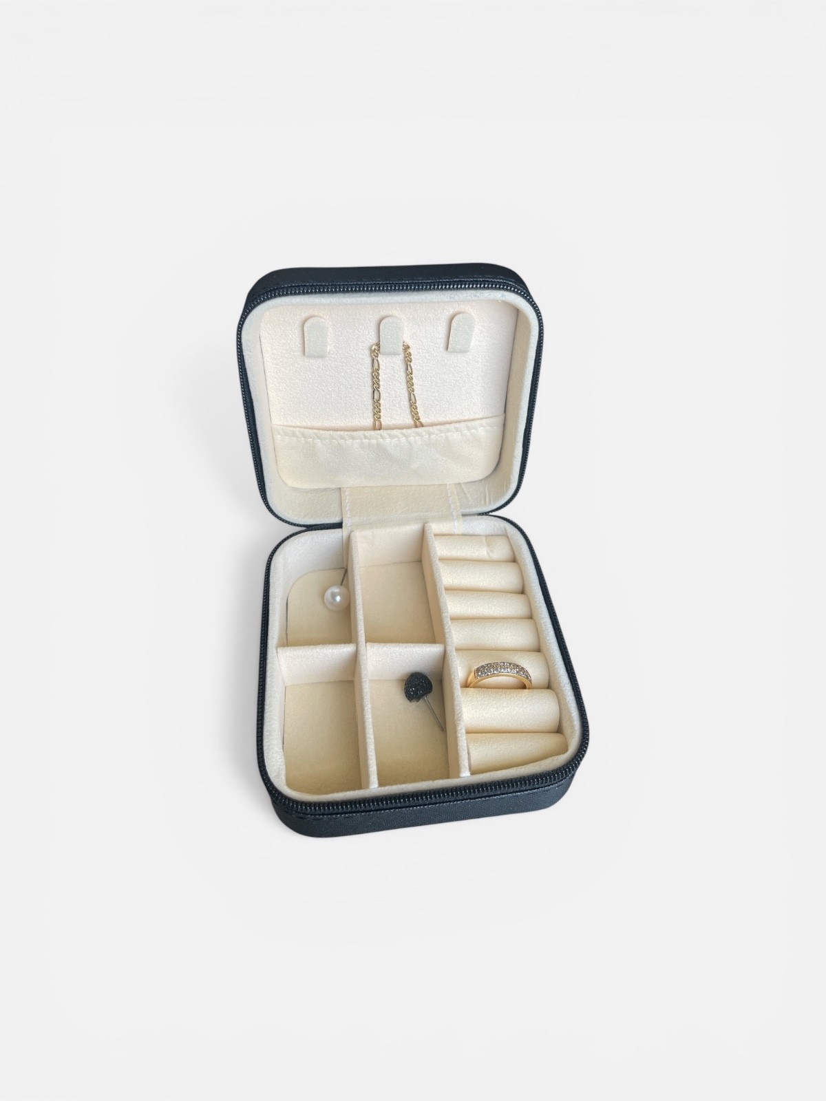 Small Travel Jewelry Organizer Case Portable Jewelry Box for Rings Earrings Gift