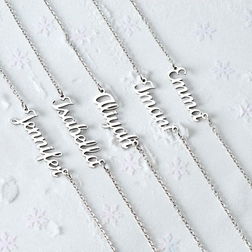 To My Daughter Custom Name Pendant Necklace, Inspirational Gift from Mom Dad