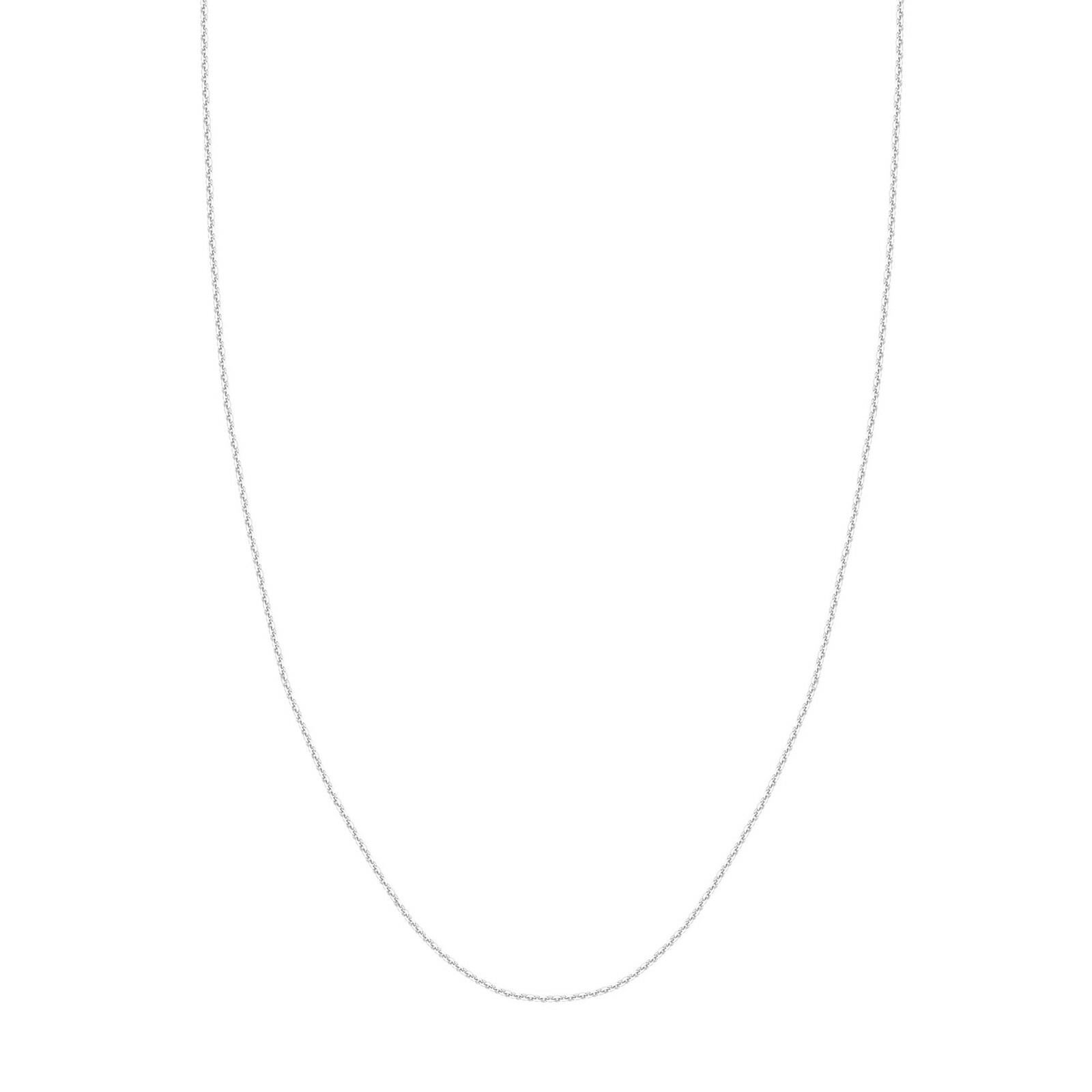 1.05MM DIAMOND CUT CABLE CHAIN NECKLACE REAL 10K WHITE GOLD
