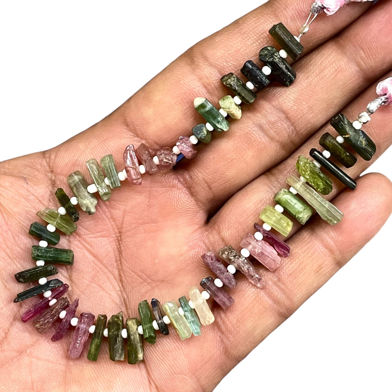 Natural Tourmaline 8-16mm Multi Color Drilled Rough Stick Loose Gemstones Lot