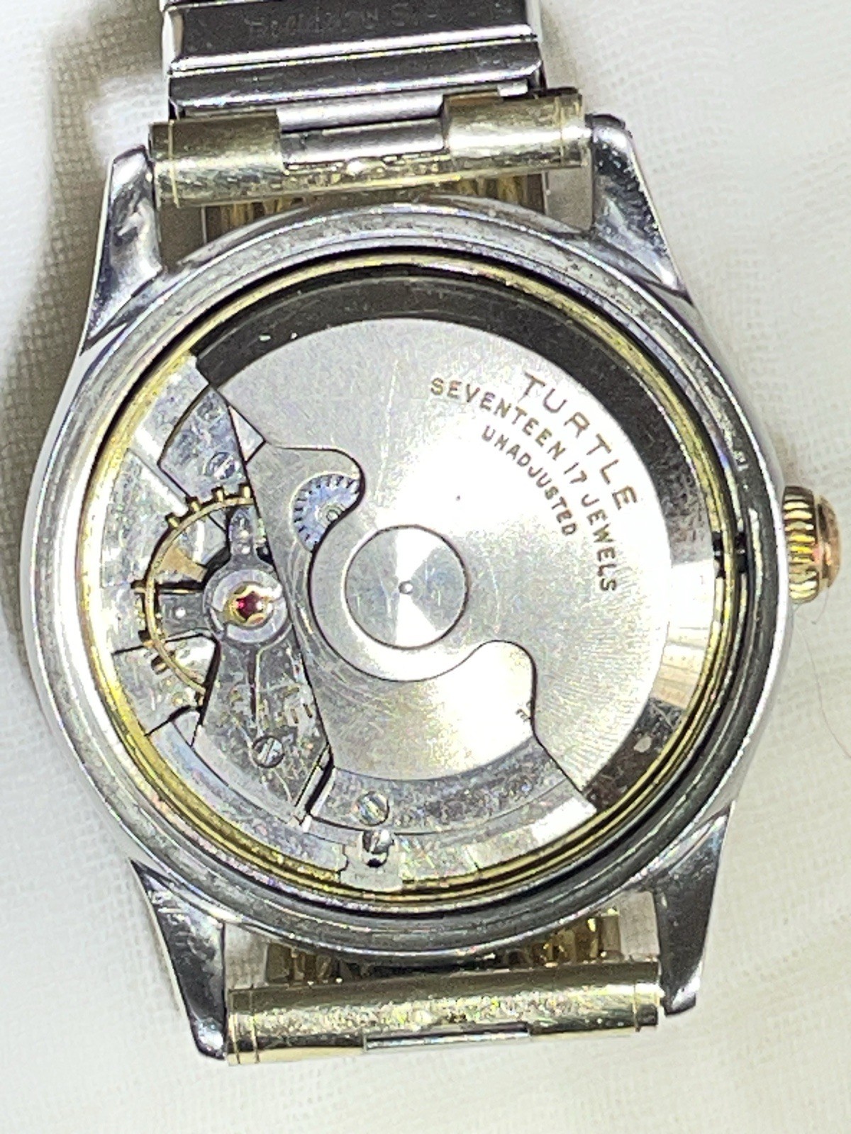 Swiss Turtle 17 Jewels Auto Mechanical Men’s Stainless Steel Back RUNNING