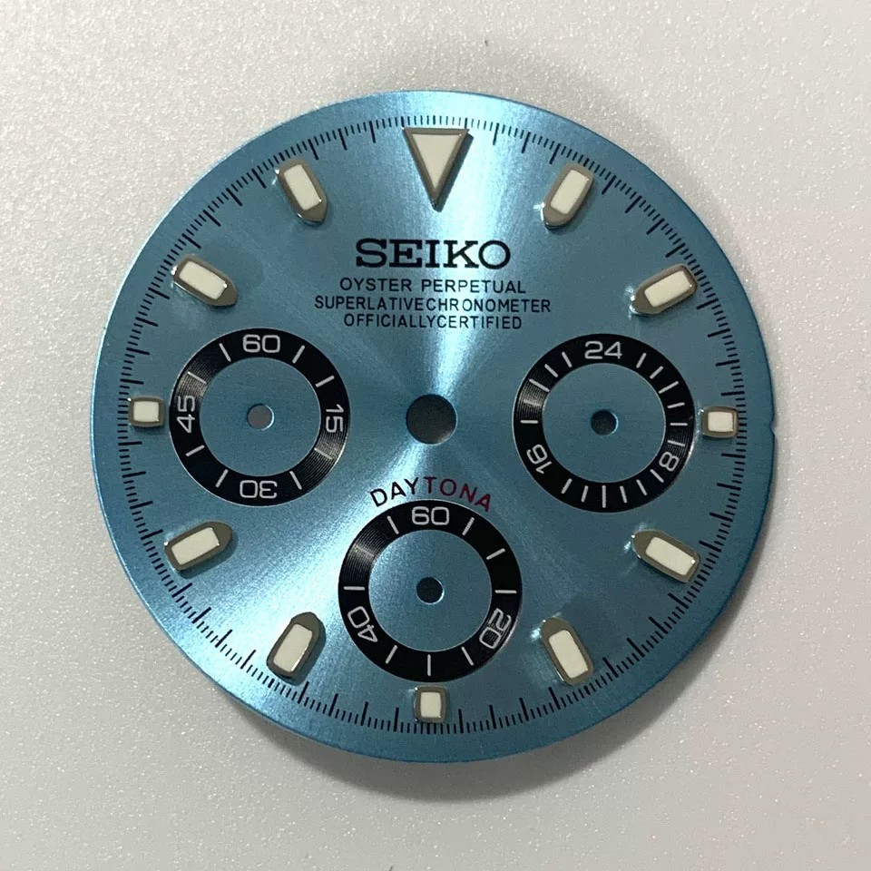 29.5mm Multifunctional Watch Dial Green Luminous for VK63 Movement Accessories