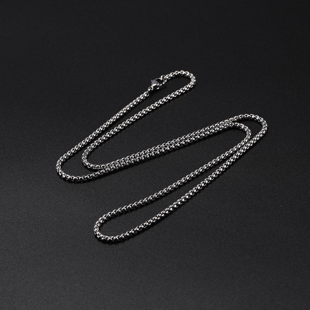 Men’s Stainless Steel Box Chain Necklace Thick Punk Style Fashion Jewelry Gift