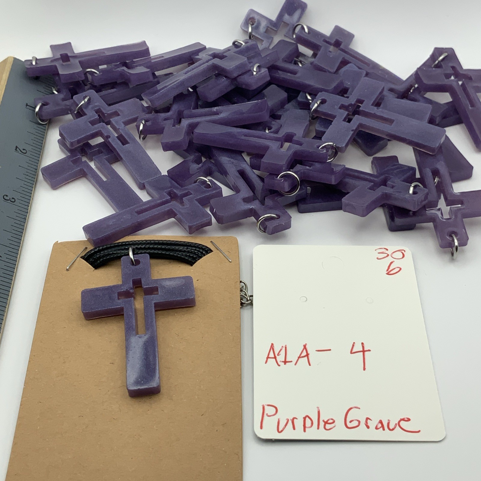 House Of David Handmade Cross Necklace Purple Grace Bulk Available