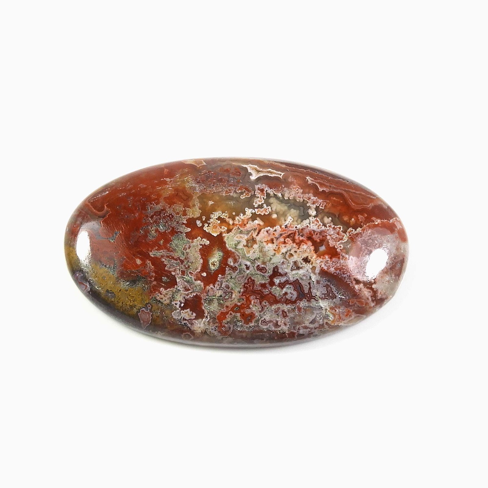 Crazy Lace Agate Natural Cabochon 53 Cts Oval Loose Gemstone {44X25} mm MI23-18