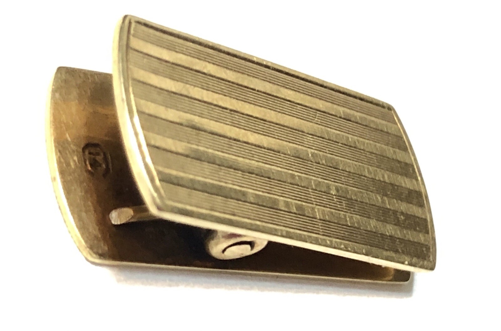 14k Yellow Gold Tie Or Scarf Clip Initial Monogram CJS Or GJS 7.71g