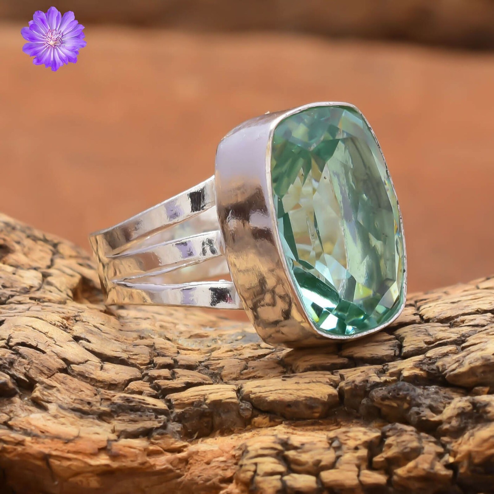 Aquamarine Gemstone 925 Sterling Silver Ring Handmade Jewelry Ring For Gift
