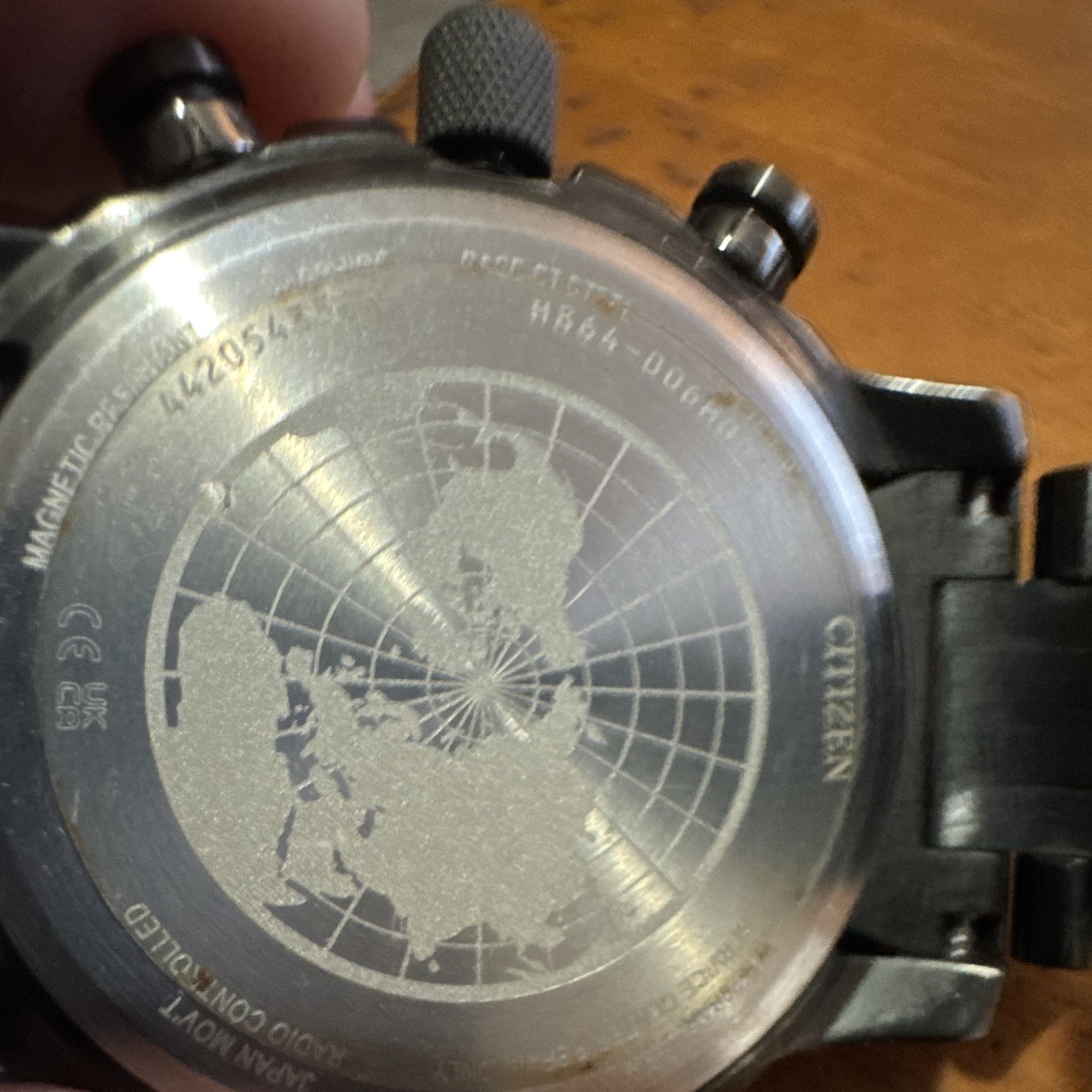 Citizen Eco-Drive sky Chronograph Slide Rule Black Dial 200m Mens 44-47.9mm