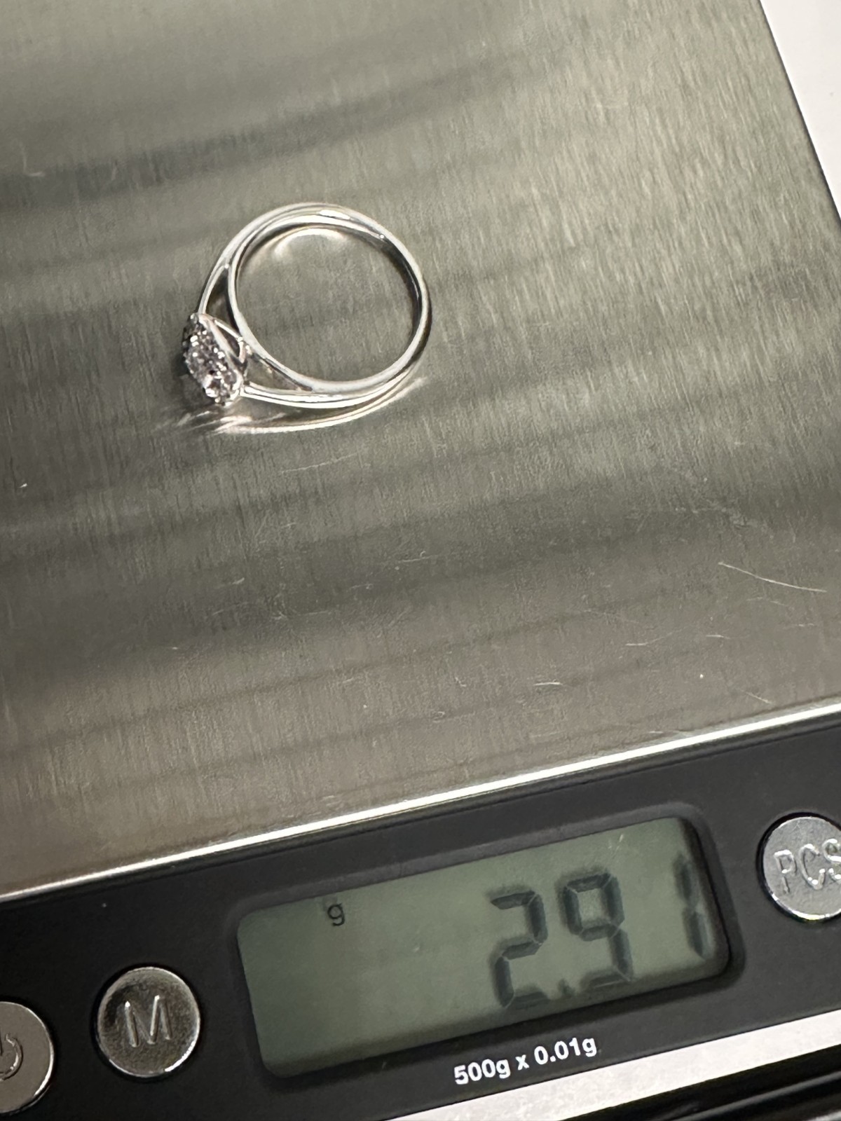 14k White Gold Diamond Halo Ring 0.58ctw 0.33ct Center 1.90dwt 3.0g