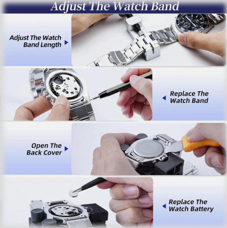 Eventronic Watch Repair Kit Professional Watch Battery Replacement Tool Kit NEW