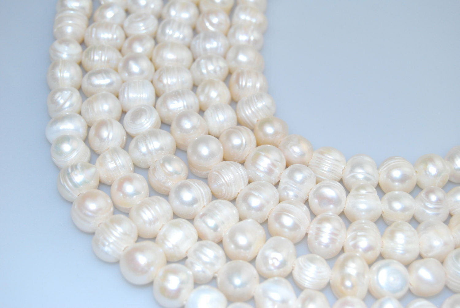 2.0mm Hole Fresh Water Pearl Potato Shape Beads 8mm 10mm 12mm 13mm 13″ Strand