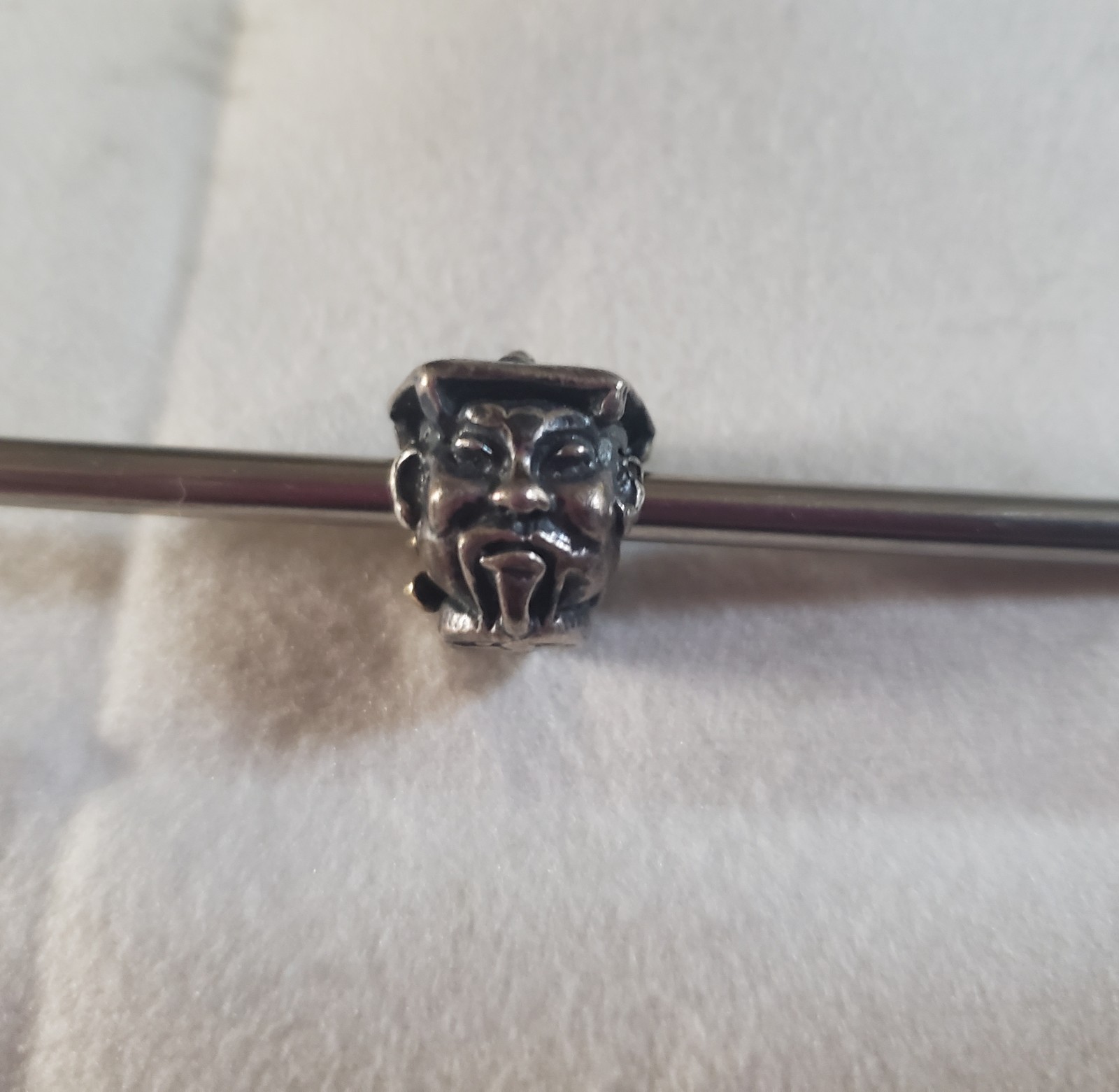 Gently Pre-owned Retired HTF Trollbeads Nightingale 18k Gold & SS.925 Bead 41815