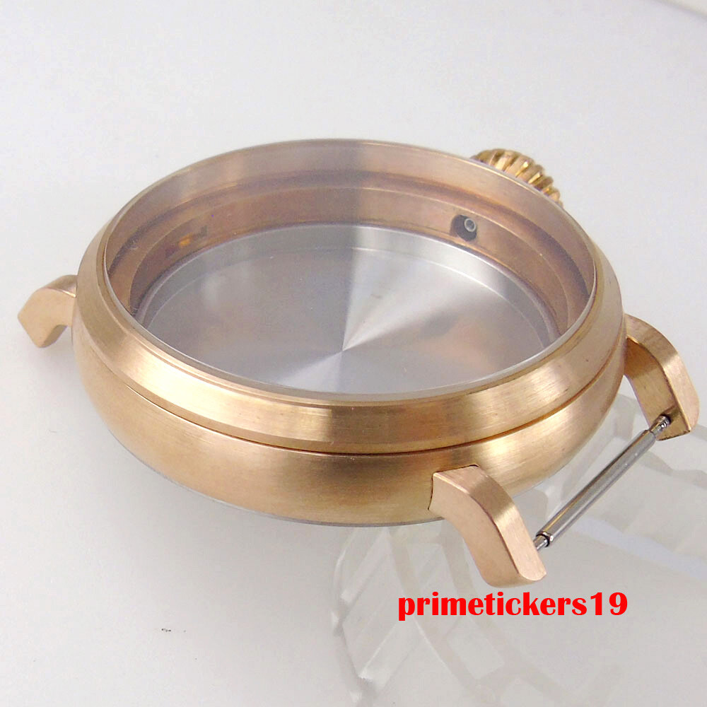 46mm Big Cusn8 Real Bronze Watch Case Sapphire Fit NH35 NH36 ETA2824 PT5000 Movt
