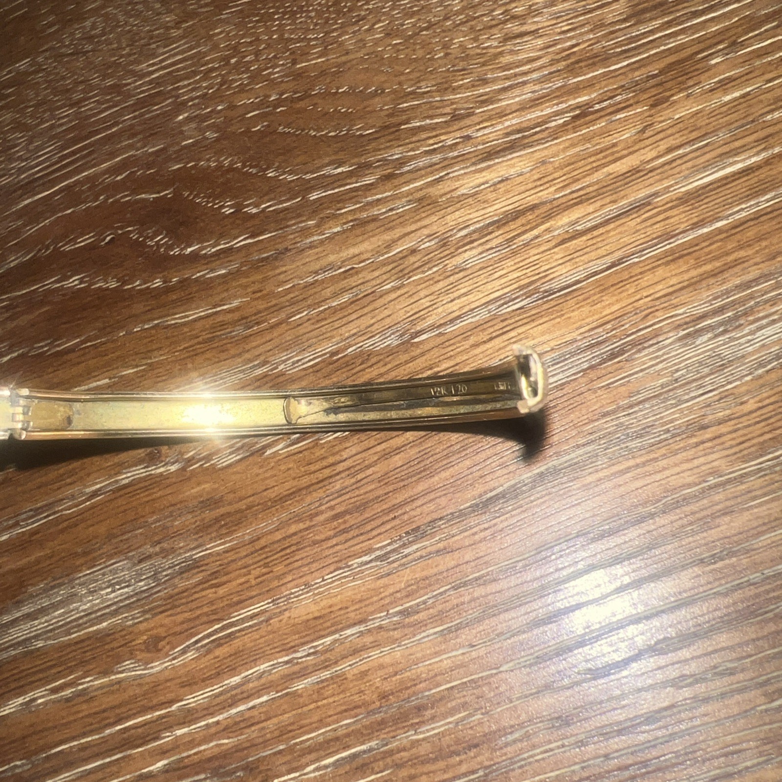 L.M.F.G. CO CUFF BANGLE 12K GOLD FILLED 2″ X 1 7/8″ FITS 5 3/4″ WRIST – OFC-Q