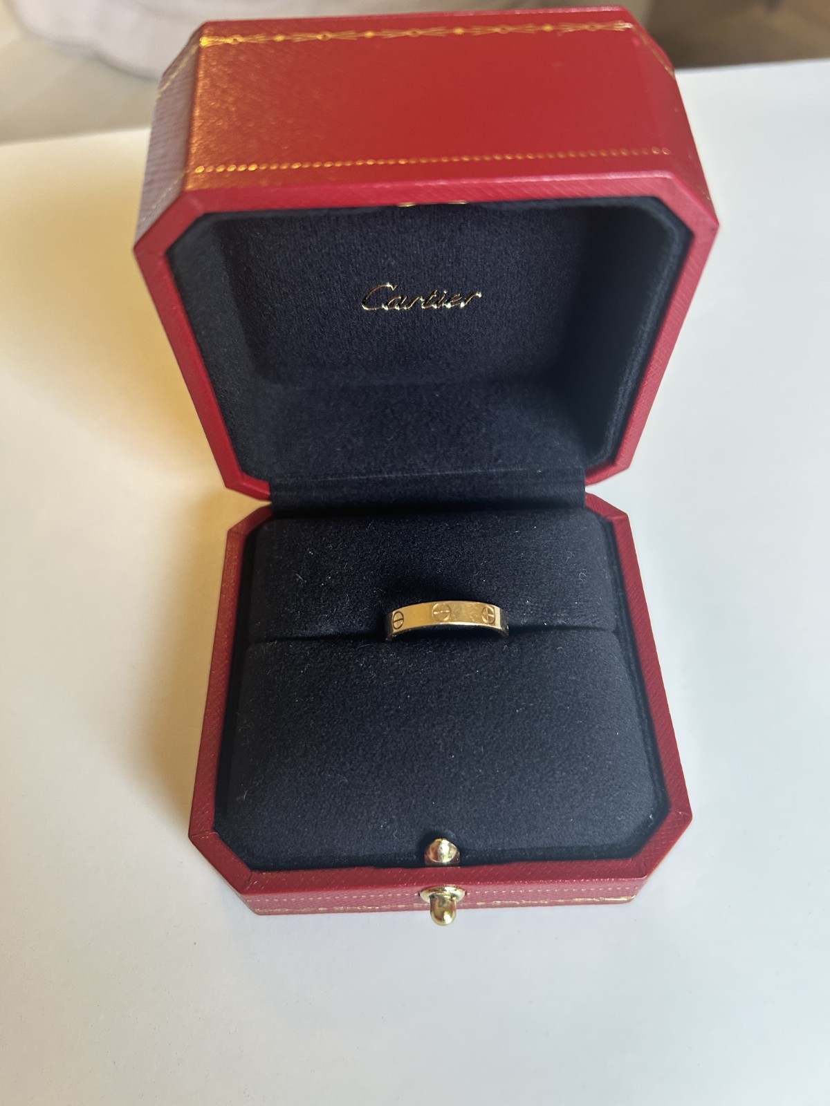 Cartier Love Ring 18K Yellow Gold Size 55 with Box & Certificate