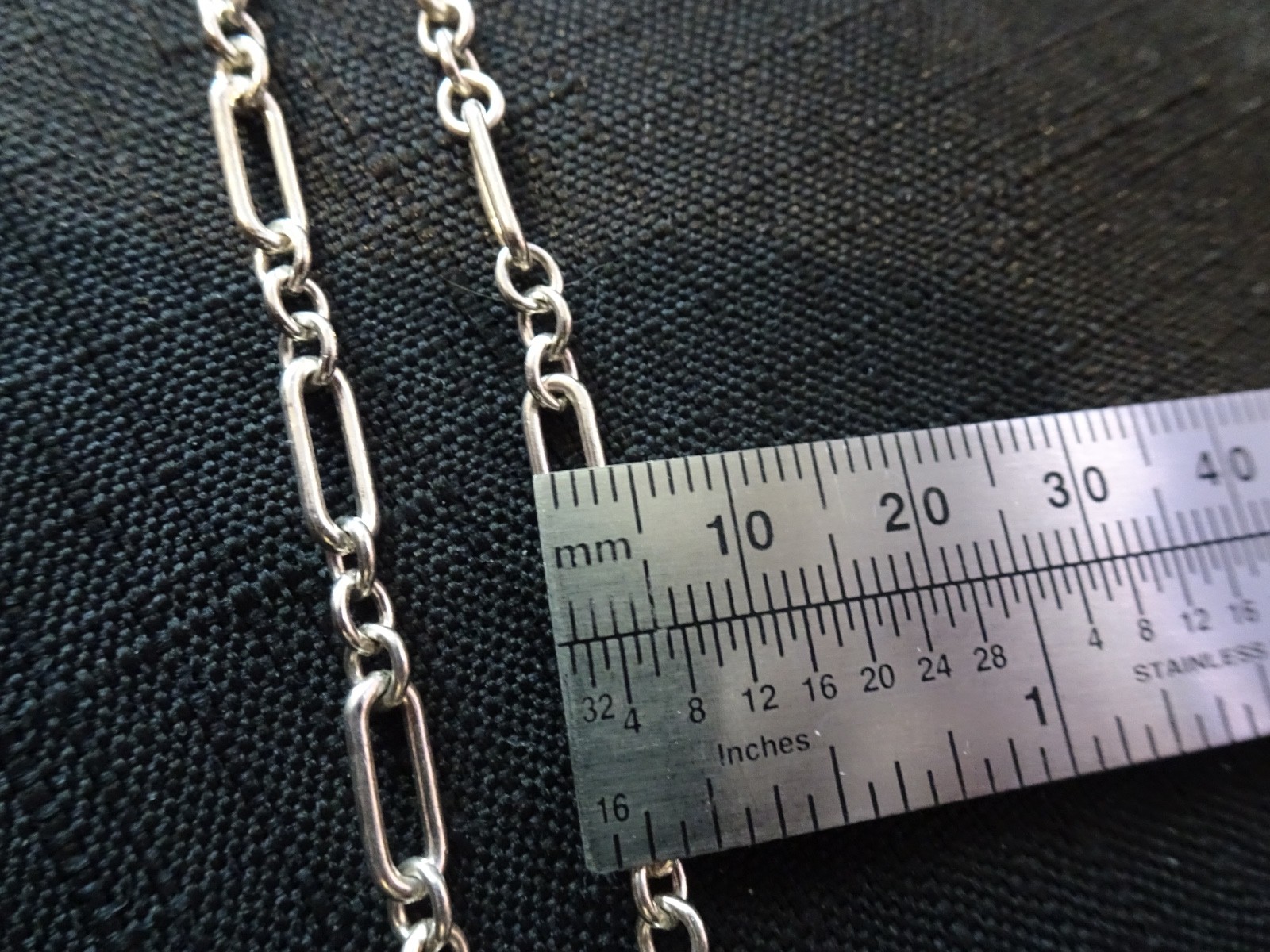 #600–VINTAGE MEXICO STERLING SILVER PERFUME PENDANT WITH INITIALS AND CHAIN-925