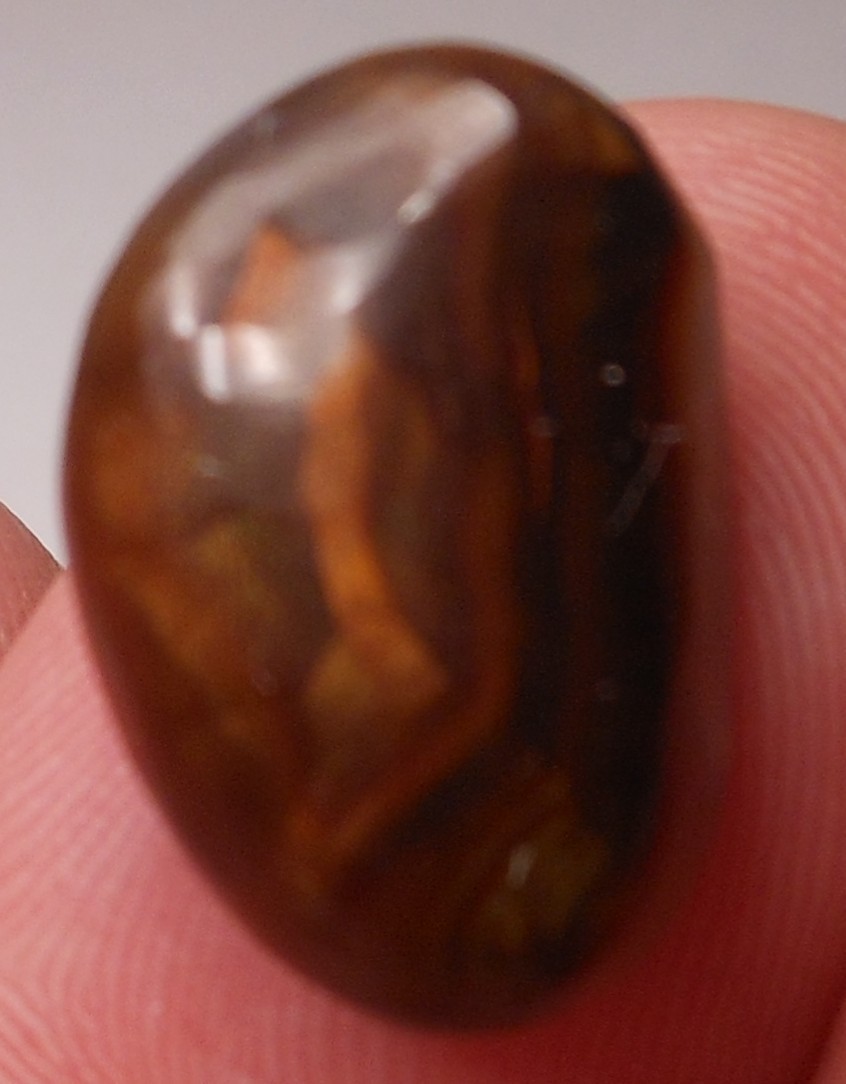 11.35ct Mexican Fire Agate 17.5mm x 12mm x 6.8mm