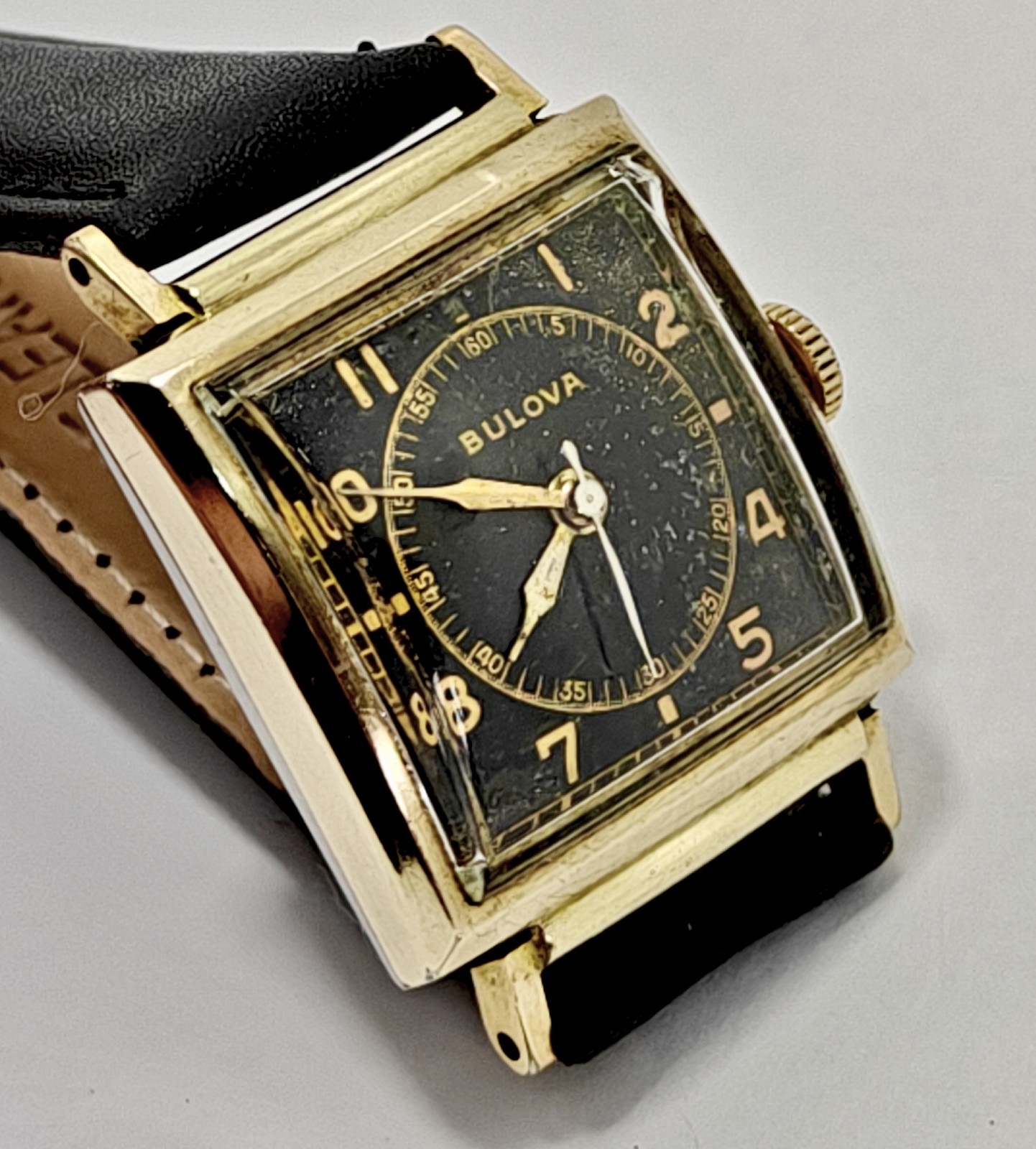Vintage 1951 Bulova “Surgeon” Black Dial 17J Doctor’s Watch