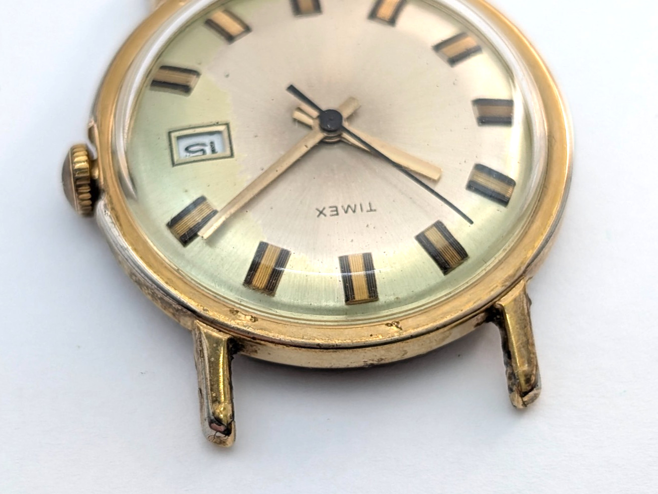 1972 TIMEX Mercury Calendar 16560 2572 Vintage 32mm Watch Movement PARTS REPAIR