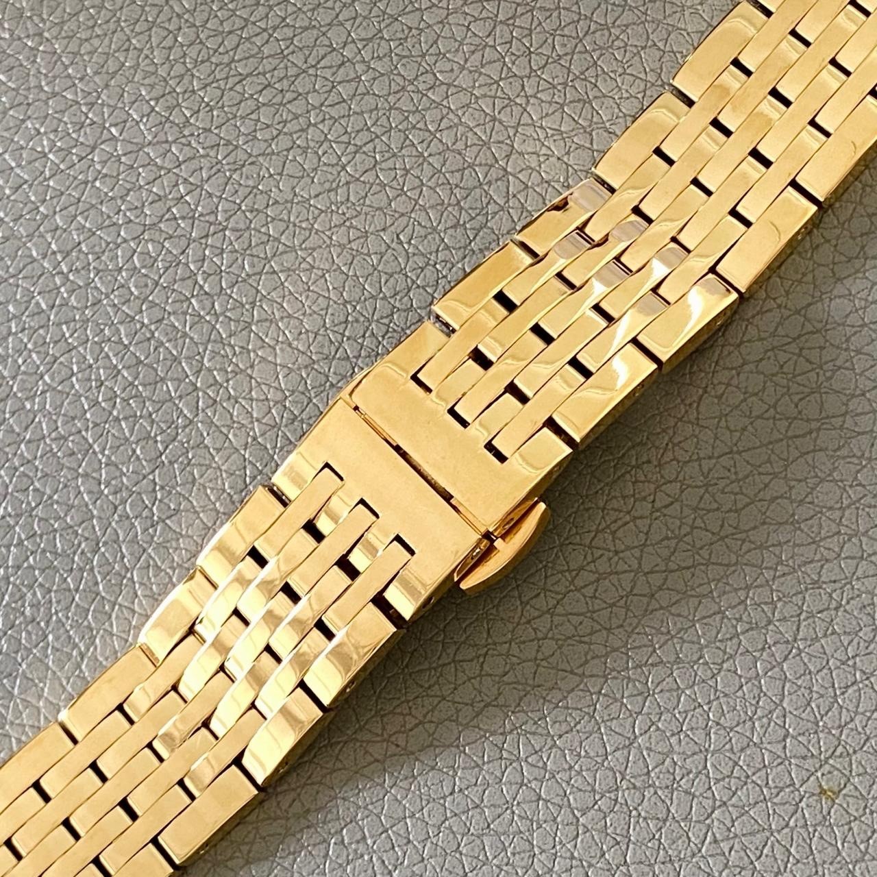 19mm Beads Of Rice Bracelet w/ Butterfly Clasp – Nice Gold Tone Stainless Steel