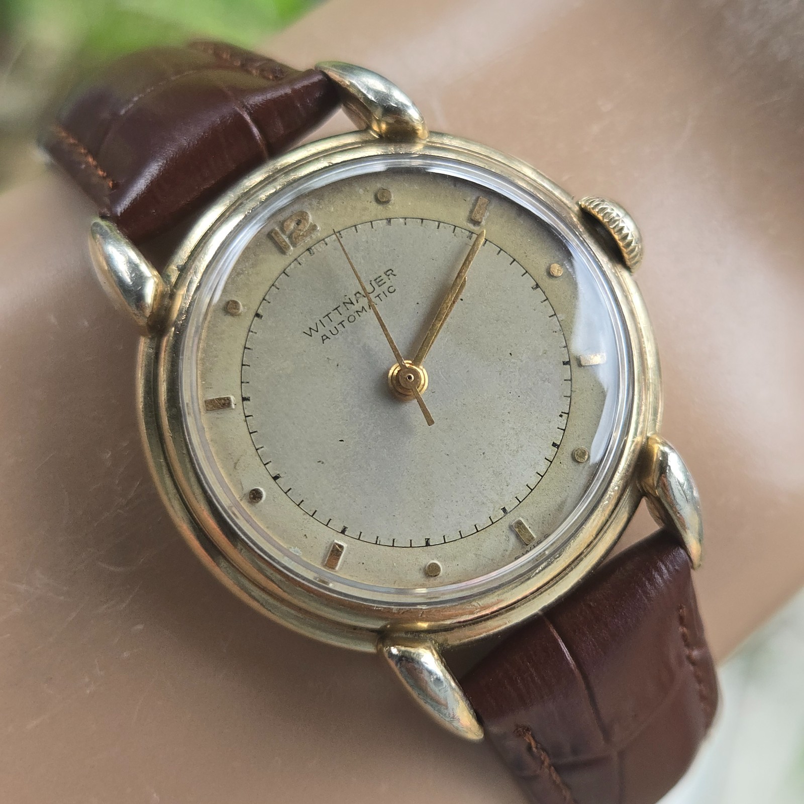 Vintage WITTNAUER men’s automatic watch AS 1250 Bumper 10K GF 1940s