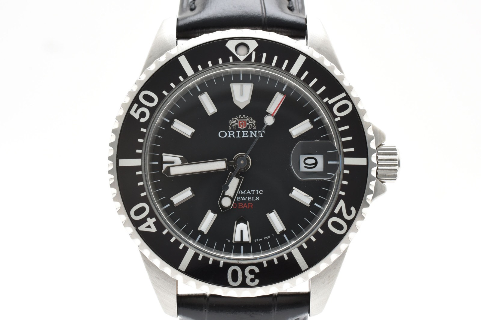 ORIENT King Master ER14-C0 Automatic Men’s Black Dial Date Watch MINT Japan