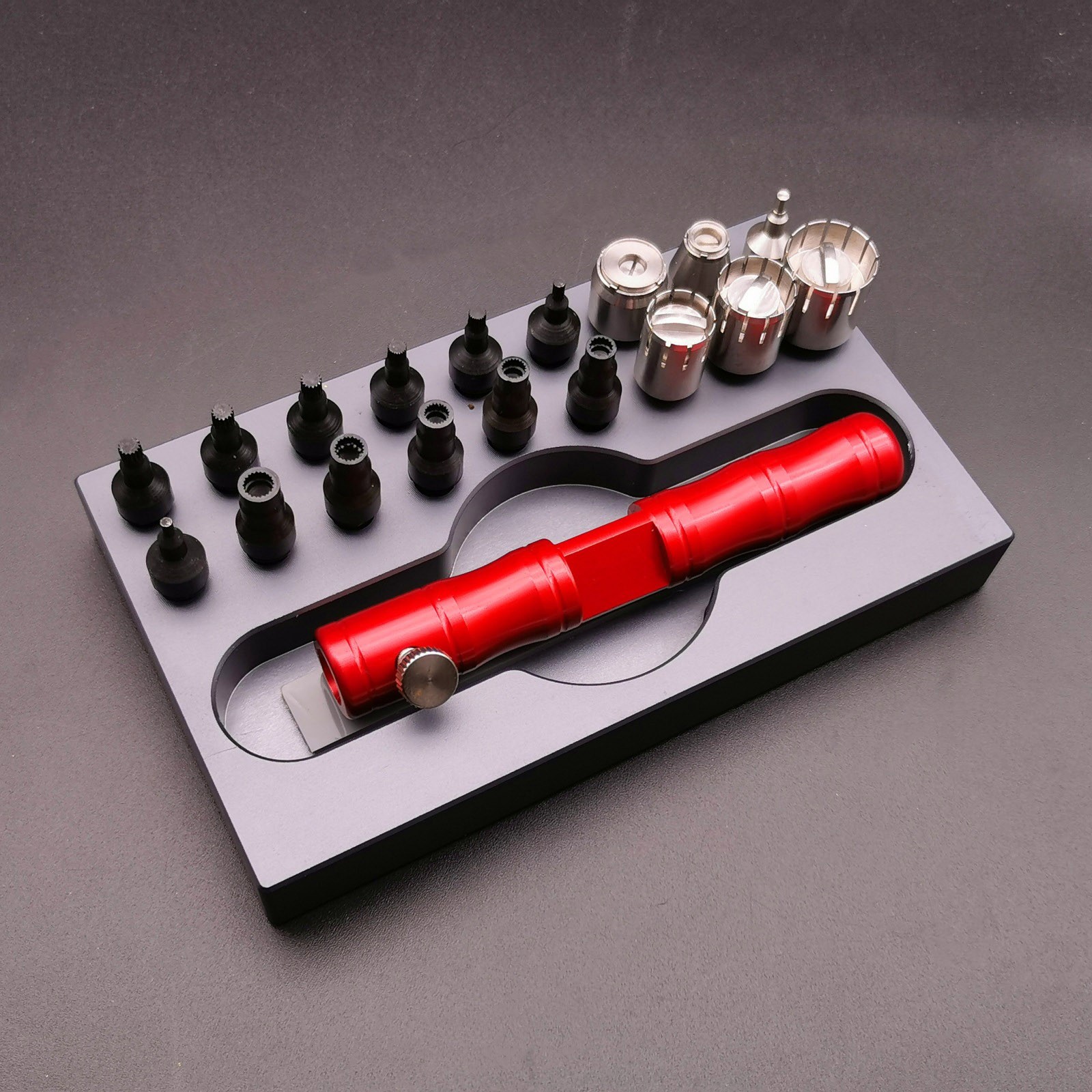 Watch Crown Tube Tool &Nozzle Remove Install Pusher Battery Case For Rolex Watch