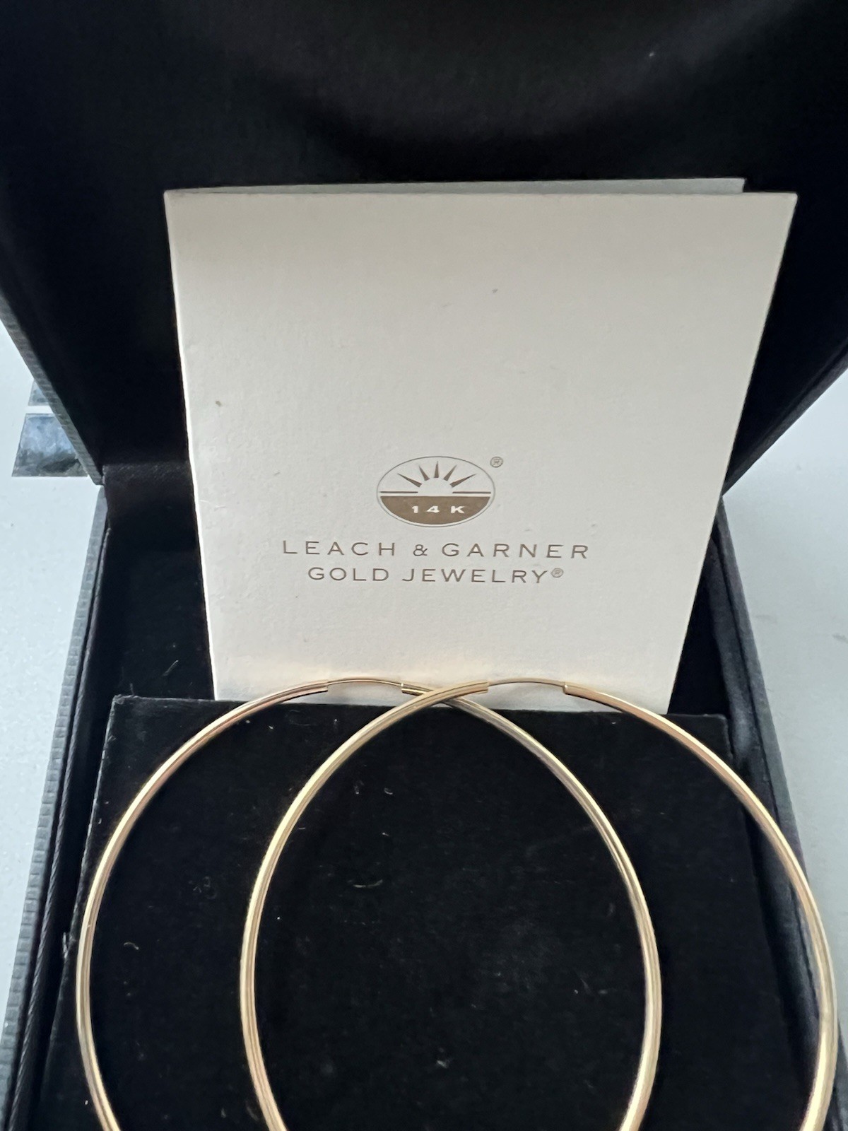 Extra Large 14k Gold 2 3/8″ 60mm diameter Endless Hoop Earrings, USA Made