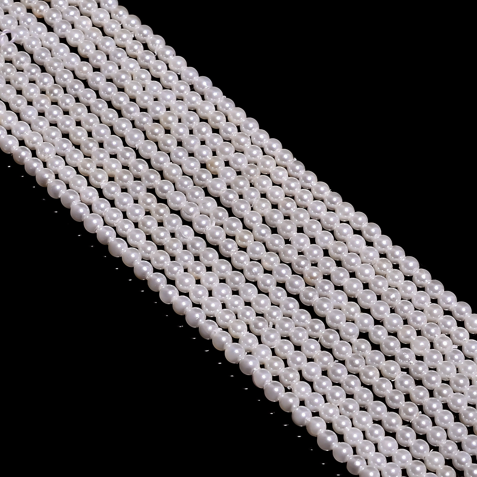 Fresh Water Coated Pearl Gemstone Round Smooth Beads 2X2 mm Strand 13″ AB-90
