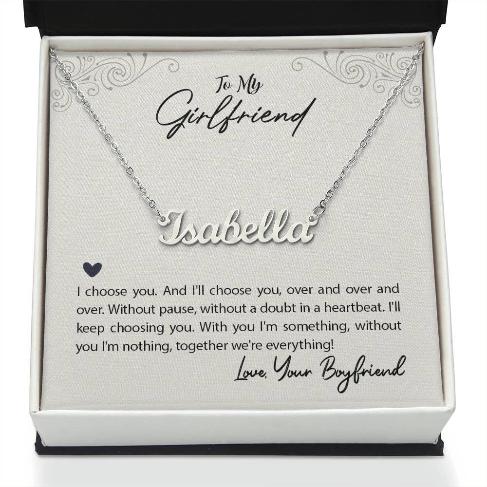 Personalized Name Necklace Gift for Girlfriend Custom Romantic Name Jewelry