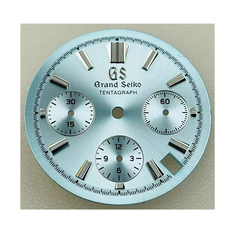 29.5mm Multifunctional Watch Dial Blue Luminous for VK63 Movement Accessories