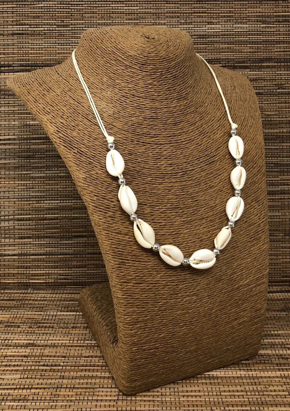 Hawaiian Cowrie Shell Choker Necklace 🌴 Handmade Natural Adjustable Surfer