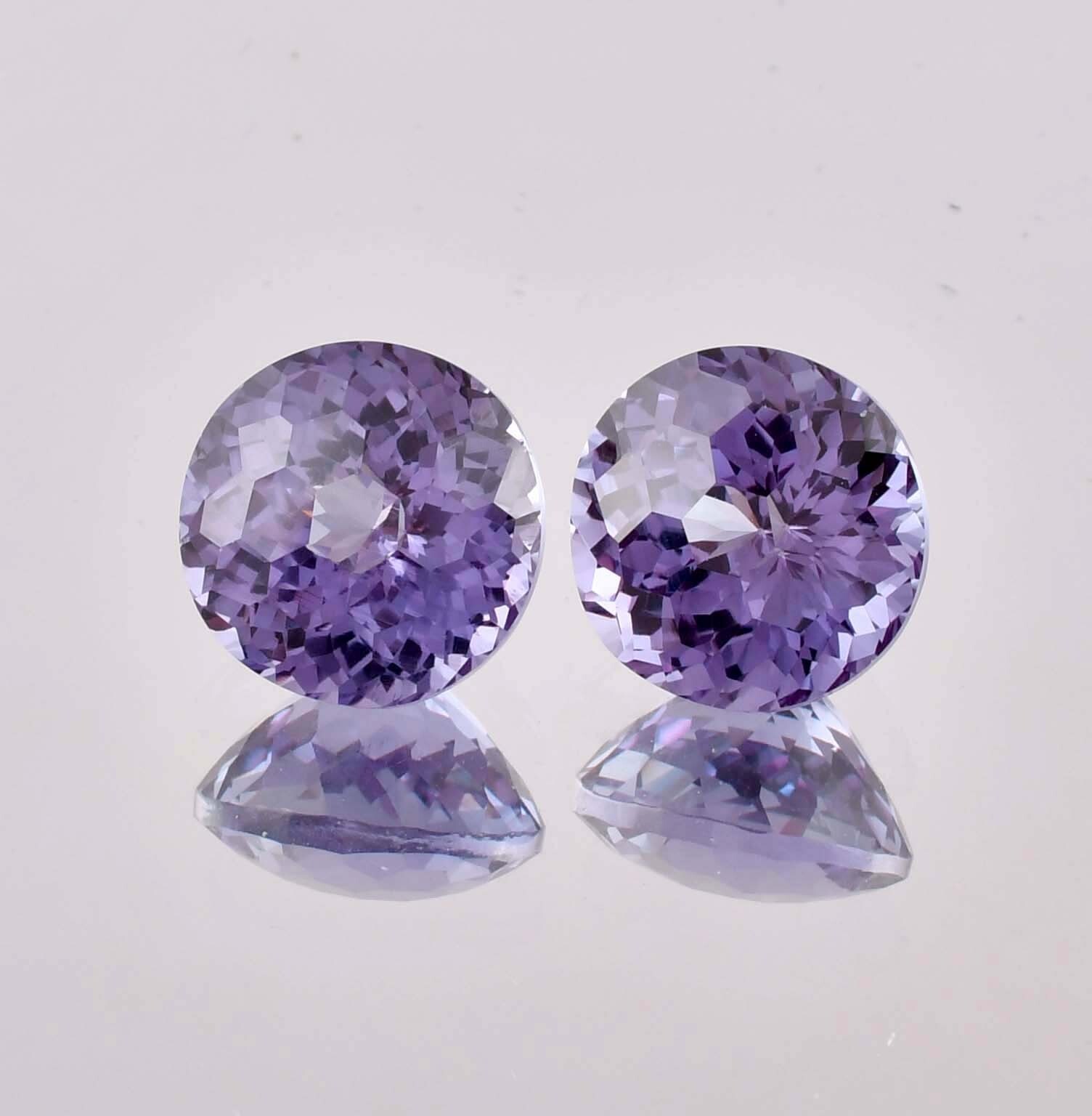 1 Pair 15 x 15 MM Flawless Natural Color Change Alexandrite Gems GIT Certified