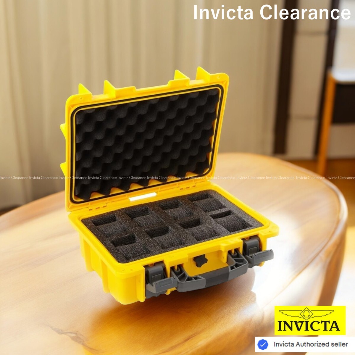 Invicta 8-Slot Dive Impact Yellow Collectors Watch Case Waterproof (DC8-YEL)