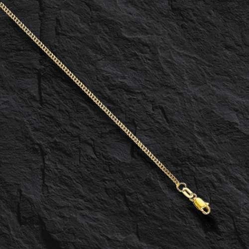 10k Solid Gold Gourmette Curb Box Link 24″ 1.5mm 3.3 gram pendant chain Necklace