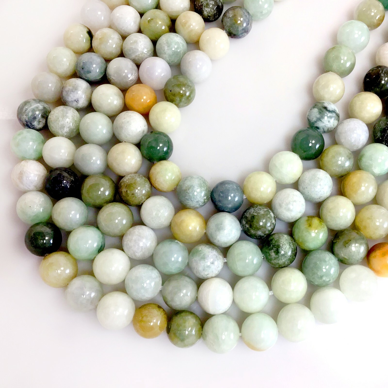 Natural Gemstone Myanmar Burma Jade Round Beads 15″ inch Strand 10x10mm(JA03)b