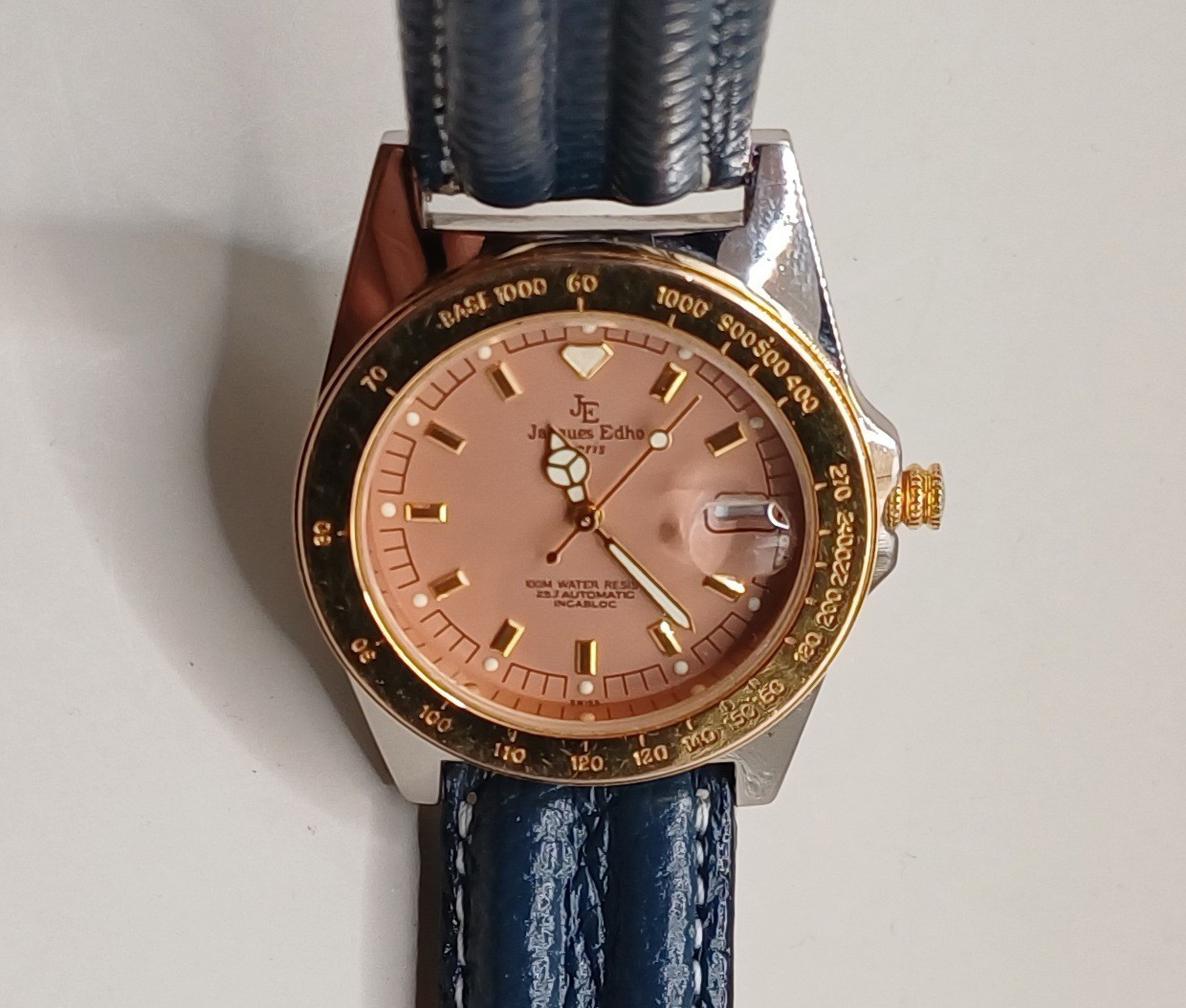 Rare Vintage JACQUES EDHO Swiss Mechanical Automatic Watch 25 jewels, 38 mm