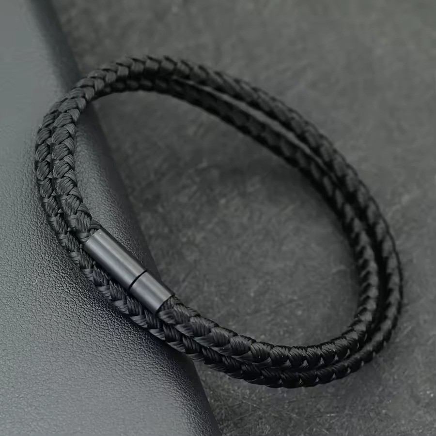 Men Minimalist 4mm Rope Bracelet Handmade Braided Ethnic String Gift Multi Color