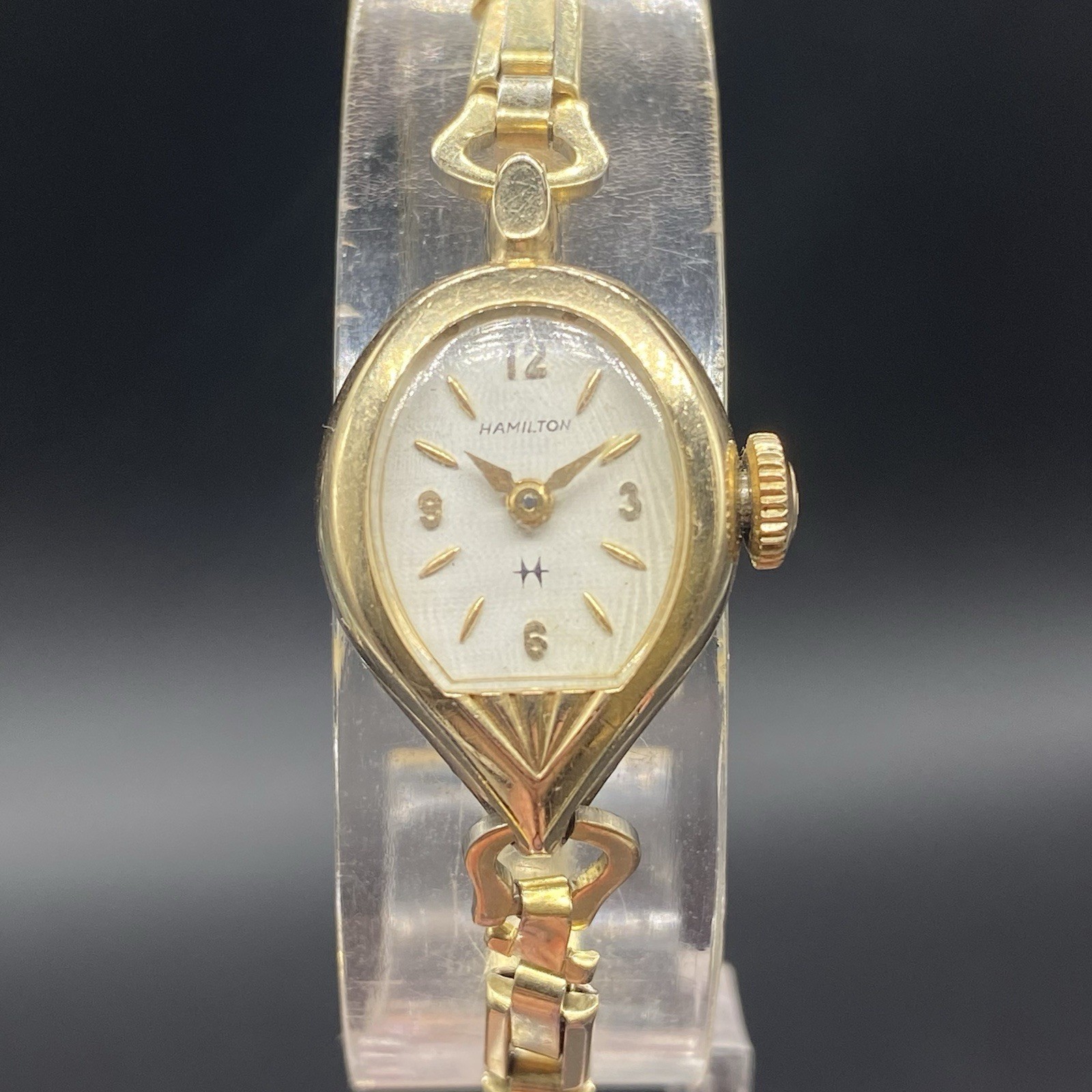 Vintage Hamilton Ladies Cocktail 77 Watch 10k RGP U.S.A. Lancaster PA Mechanical