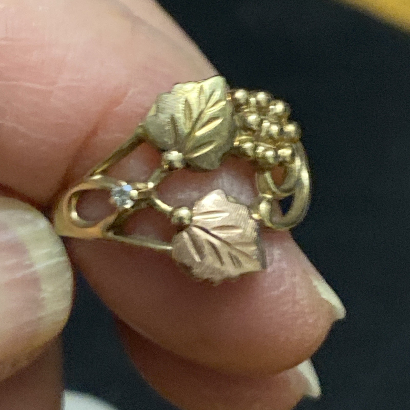 Vtg South Dakota Gold Company 10k Gold Ring Size 4.5/Diamond 2.29g (No Box)