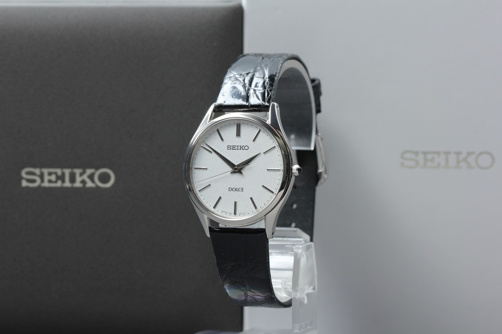 [MINT w/Box] SEIKO Dolce 8J41-0AJ1 SACM171 White Dial Men Quartz From JAPAN
