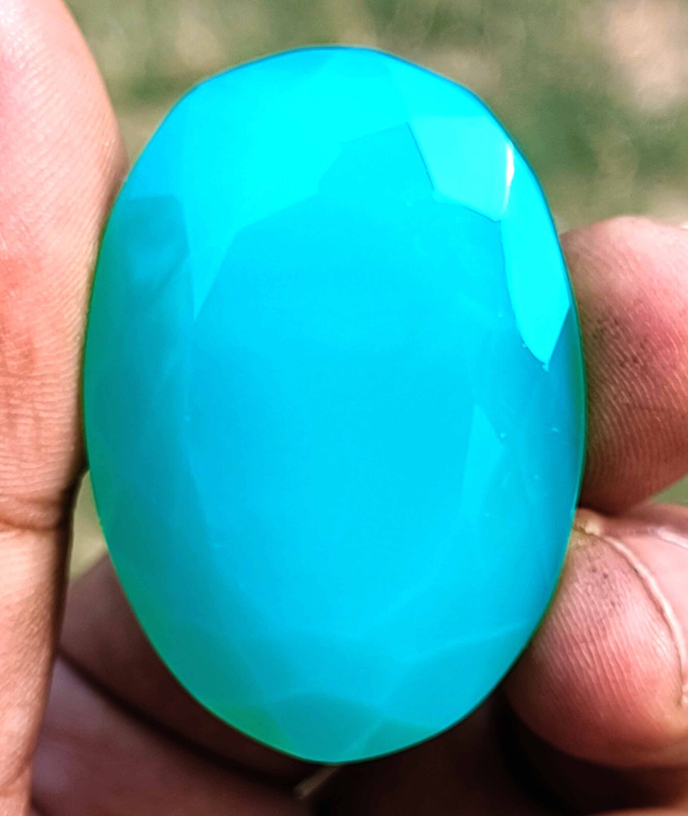 RAREST PIECE GREEN OPAL 168 CT EGL CERTIFIED UNTREATED OVAL CUT LOOSE GEMSTONE