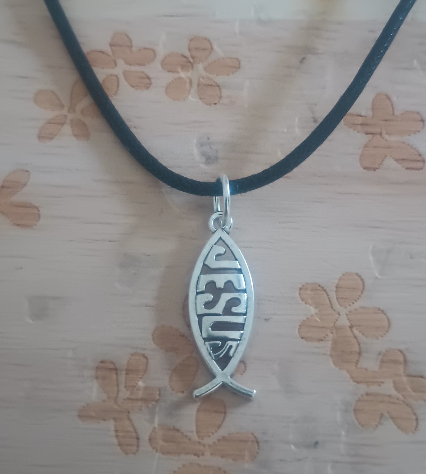 Jesus Name Fish Symbol Pendant Necklace