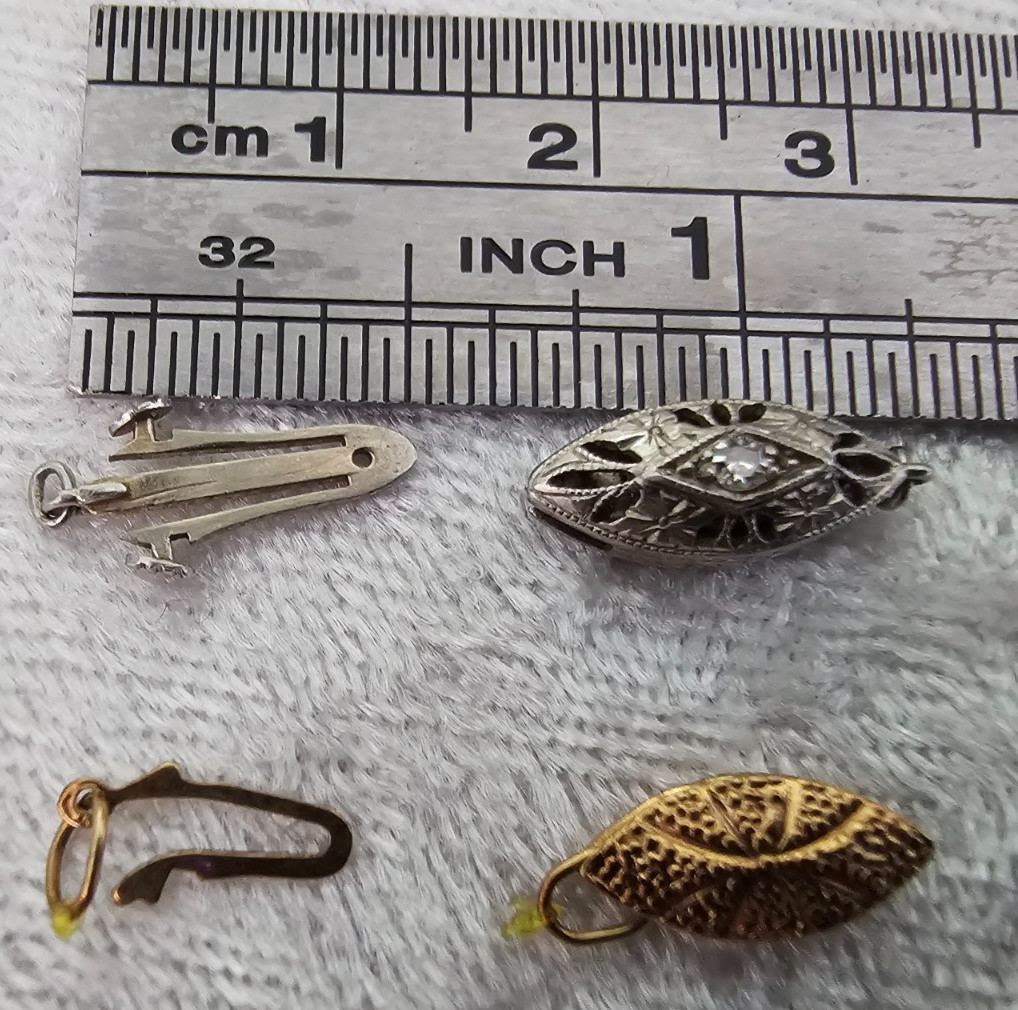 Solid 14K Gold Lot of 12 Jewelry Clasps Findings 5 Grams