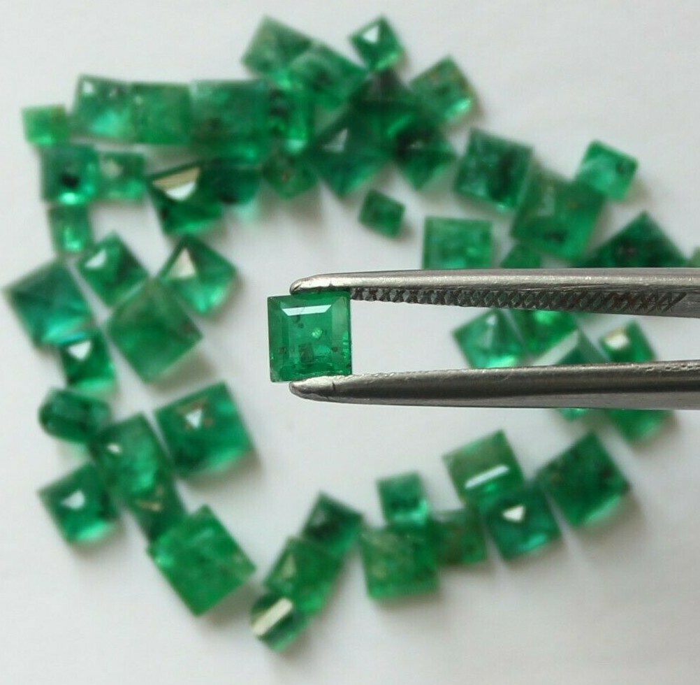 Natural Emerald Multiple Shape And Size Green Faceted Loose Gemstones, #645.
