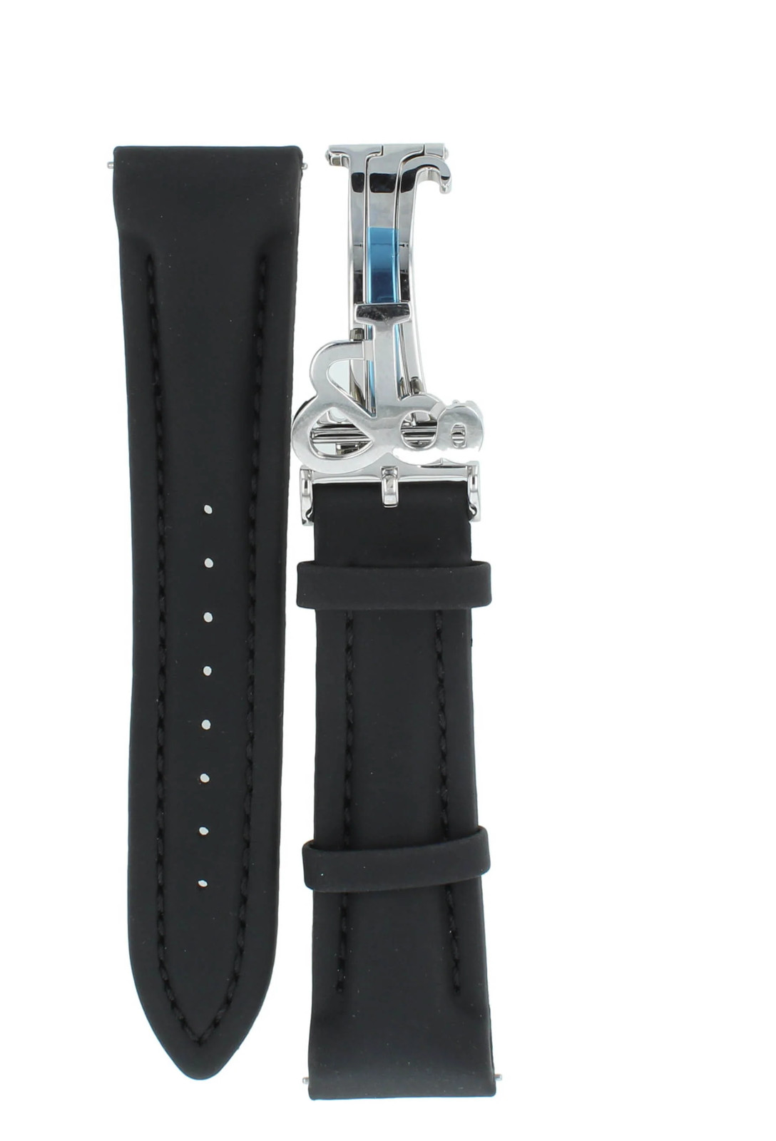 Unworn Original Jacob & Co. Polyurethane 20mm Black Strap With Steel Buckle