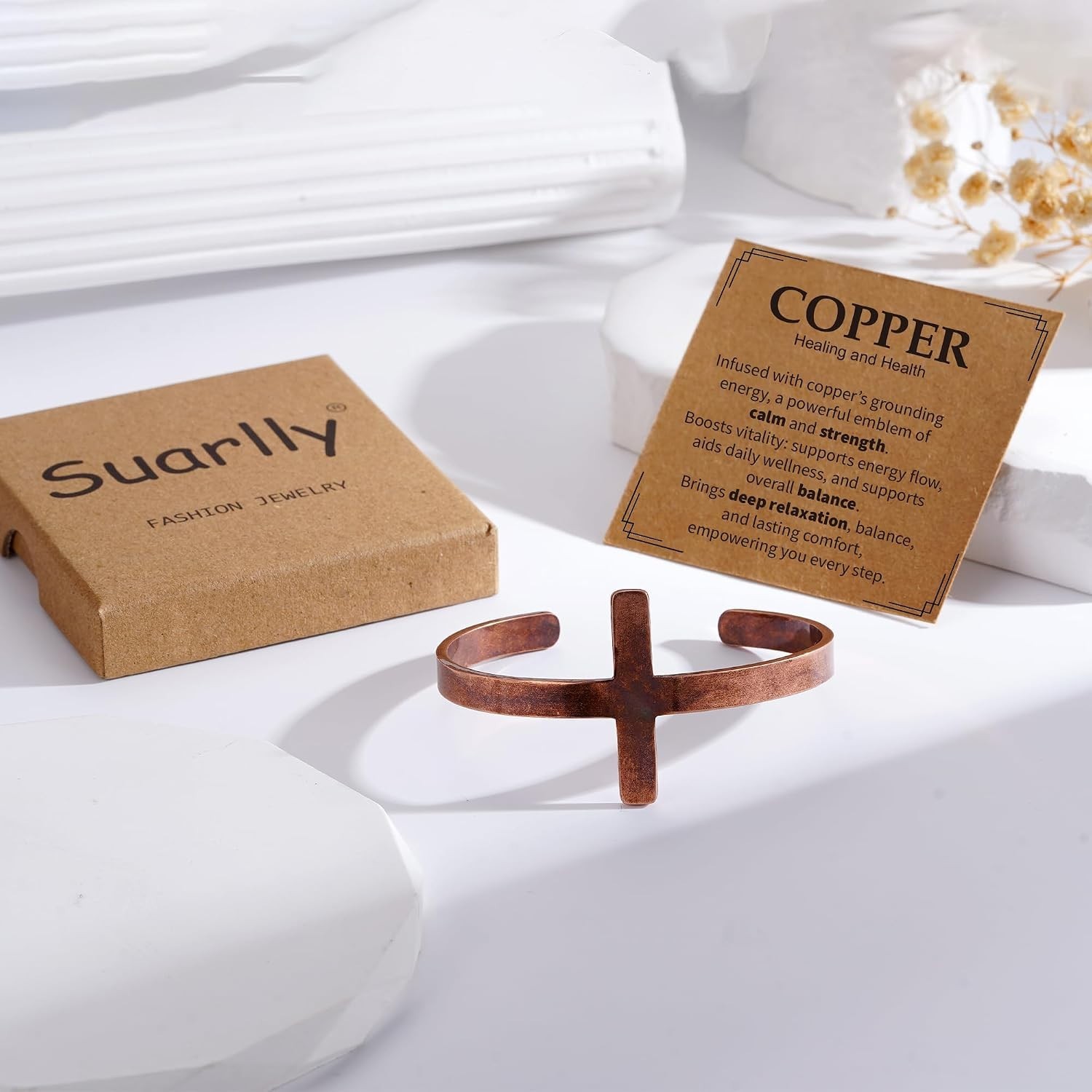 Retro Waterproof Pure Copper Healing Cuff Bracelet – Perfect for Every Occasion