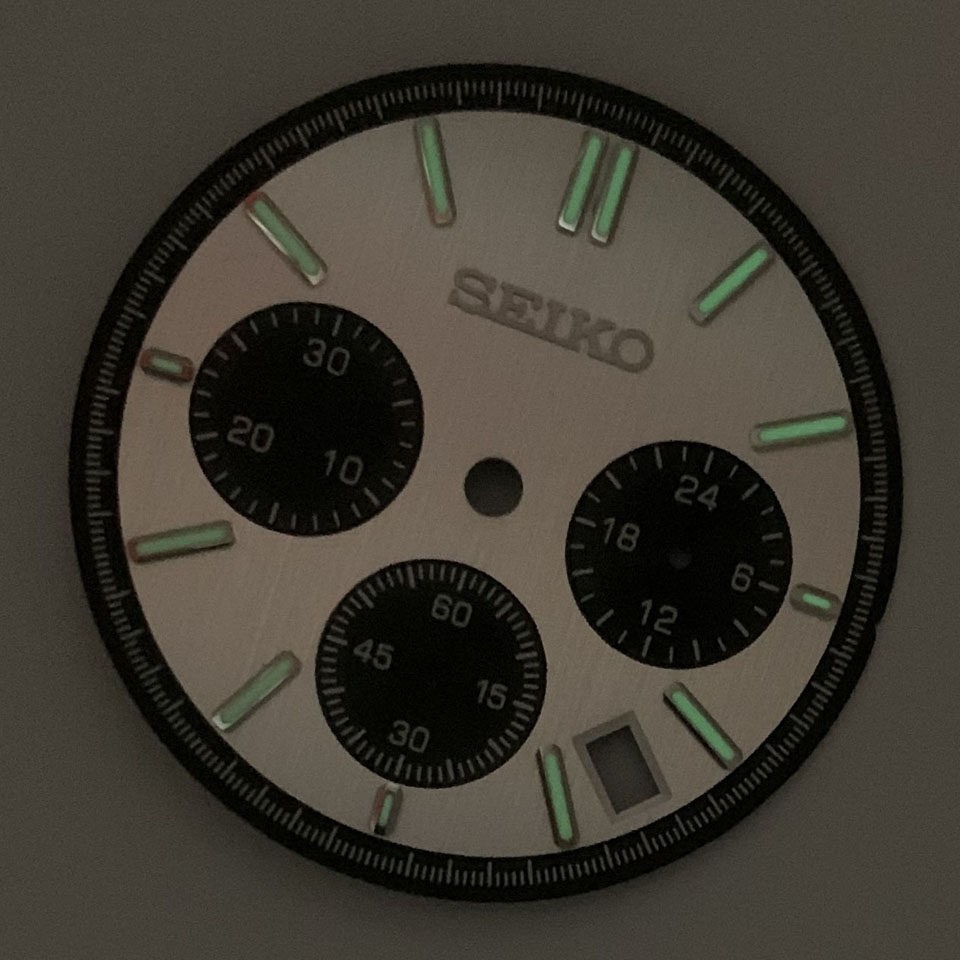 31.8mm Multi-Functional Watch Dial Green Lume for VK63 Movement Watch Parts