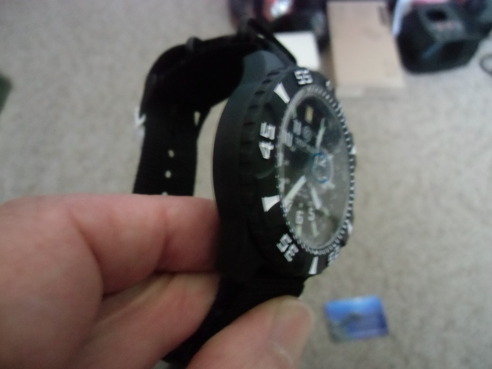 DEEP BLUE DAYNIGHT PC TRITIUM WATCH (NEW IN BOX) WHITE HANDS MODEL (NEW MODEL)